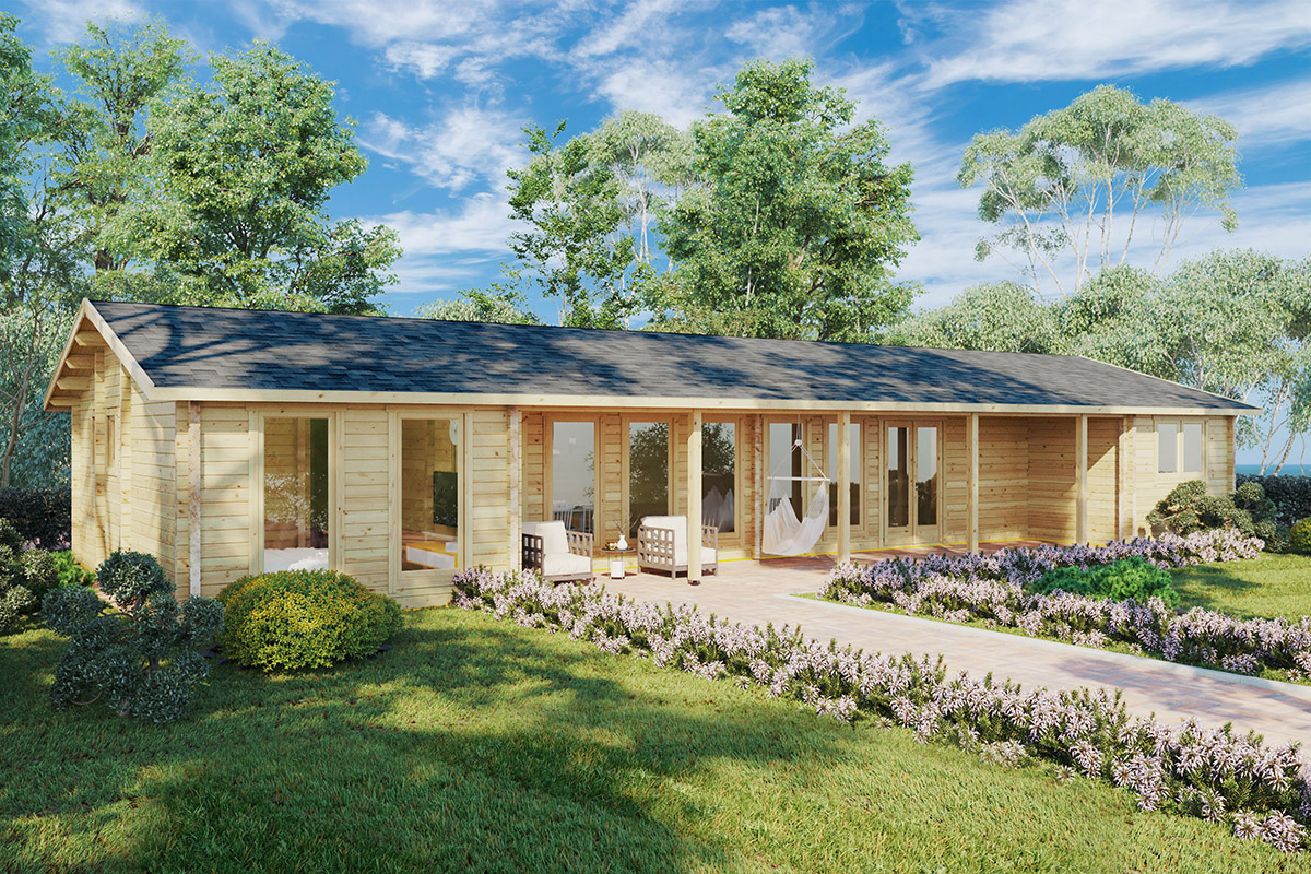 chalet de montagne en bois en kit